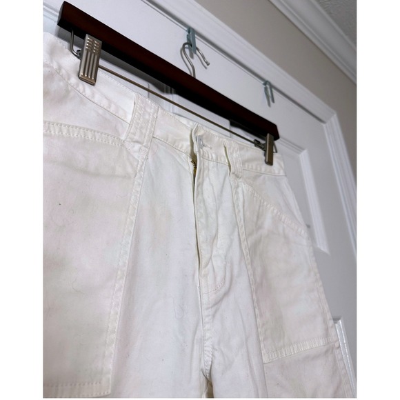 MOUSSY VINTAGE White Wide Leg Cropped Jeans Women's Size S - Picture 5 of 7